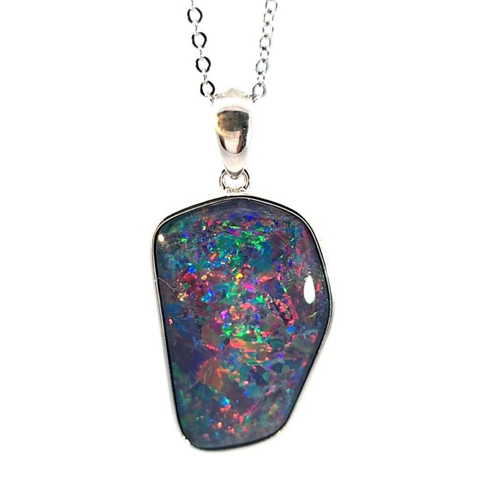 Australian Opal Triplet Pendant set in Sterling Silver