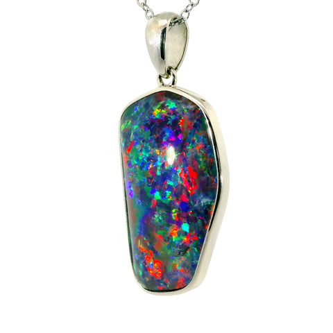 Triplet Opal Pendant in 925 Sterling Silver - Multicolour