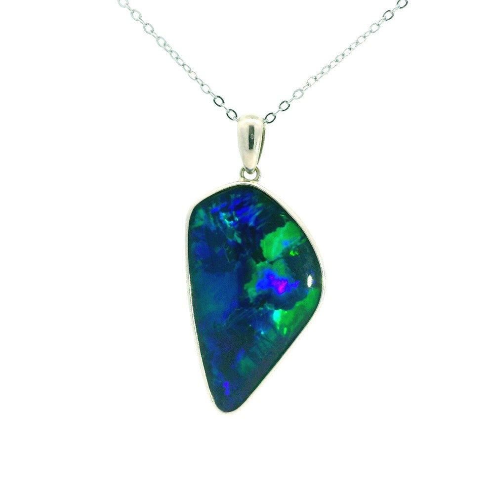 Australian Opal Triplet Pendant set in Sterling Silver