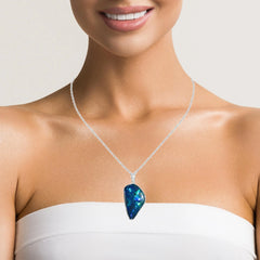 Triplet Opal Pendant in 925 Sterling Silver - Green-Blue