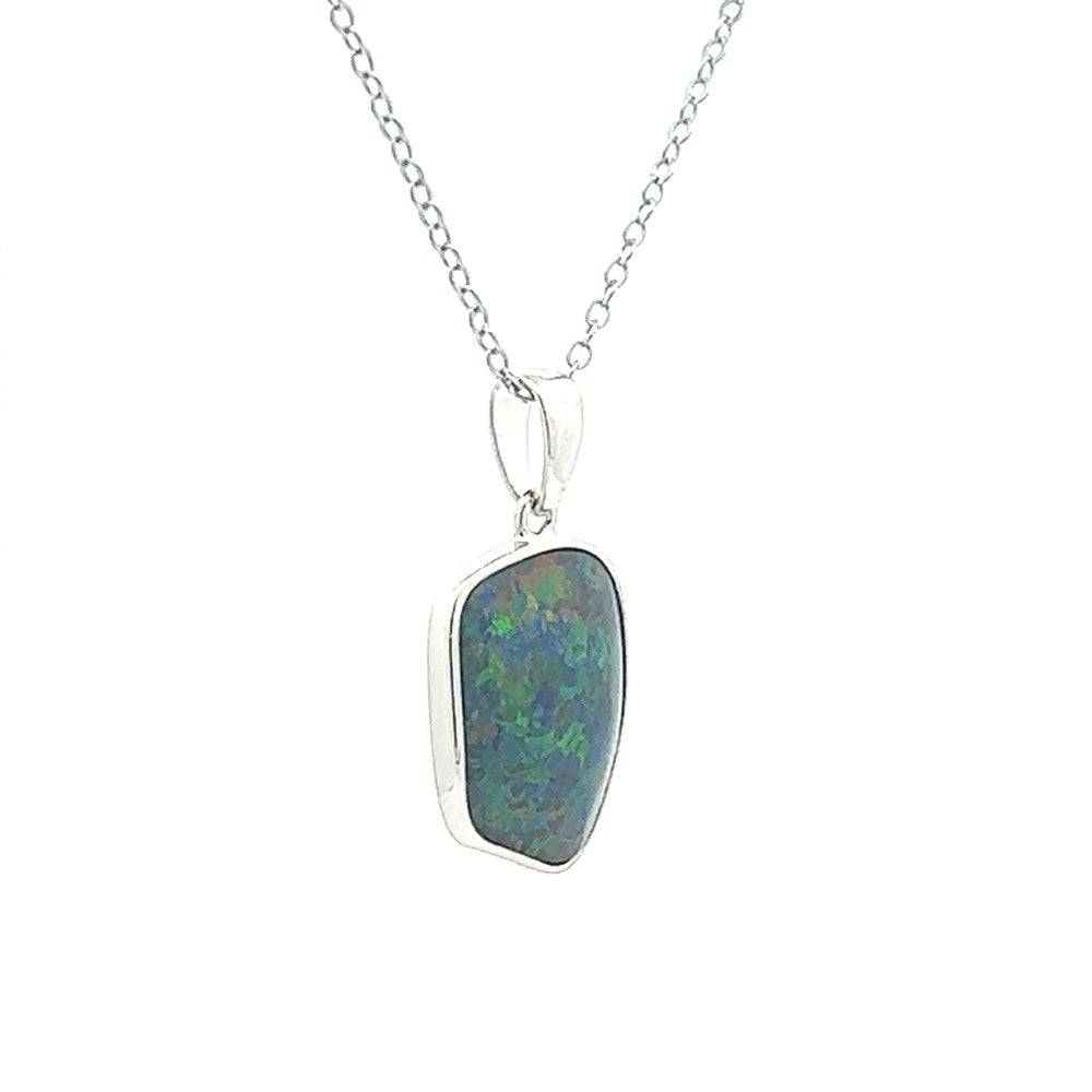 Australian Triplet Opal set in a 925 Sterling Silver Pendant