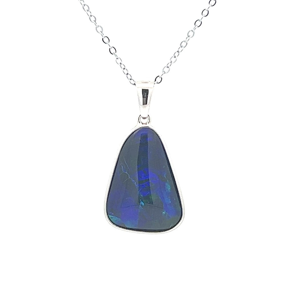 Australian Triplet Opal set in a 925 Sterling Silver Pendant