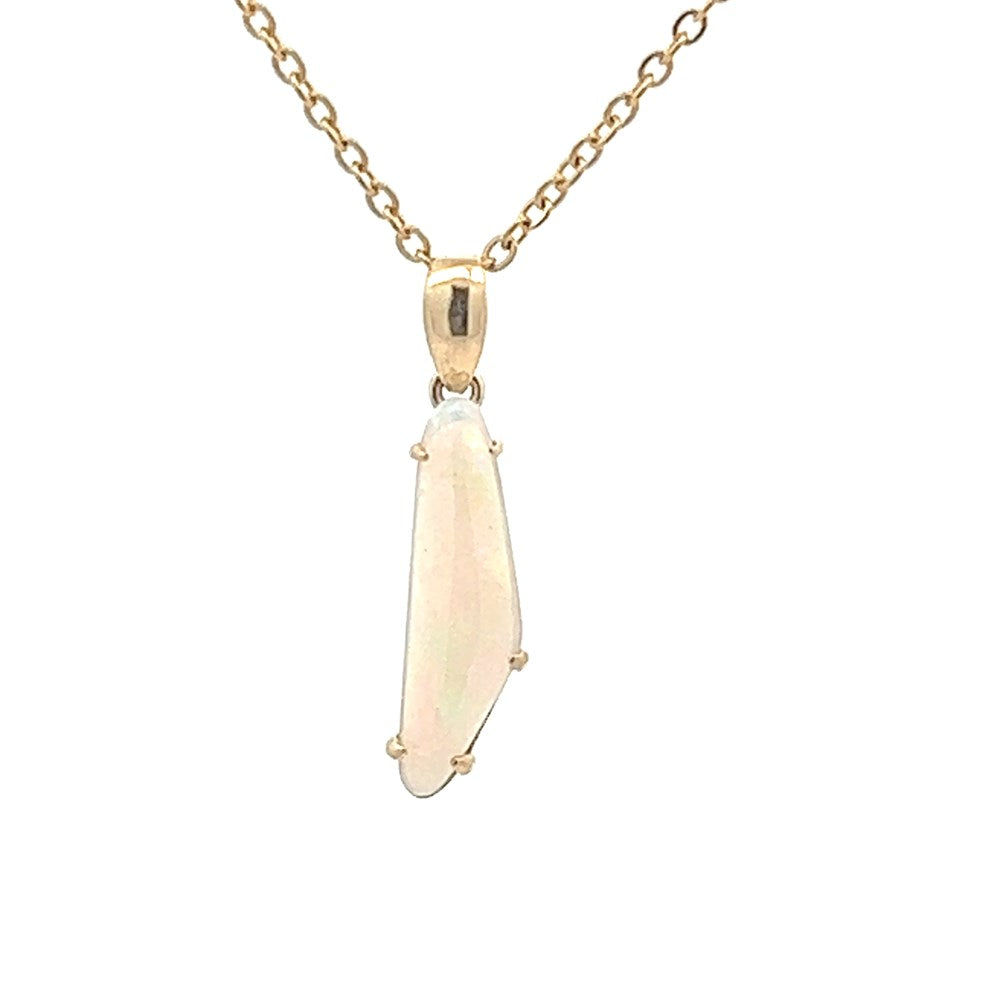 Australian Light Opal Pendant Set in 9K Gold