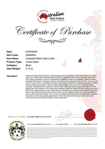 Australian Black Opal Loose