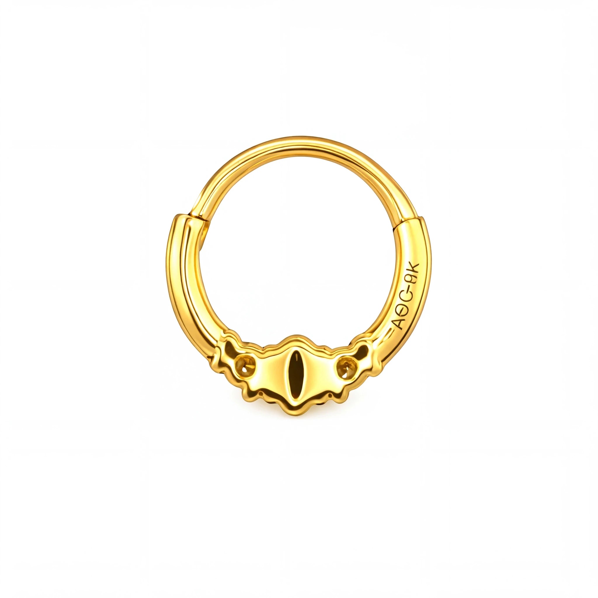 Australian Black Opal Hinged Ring set in 9k Yellow Gold - Australian Opal Cutters and Pearl Divers