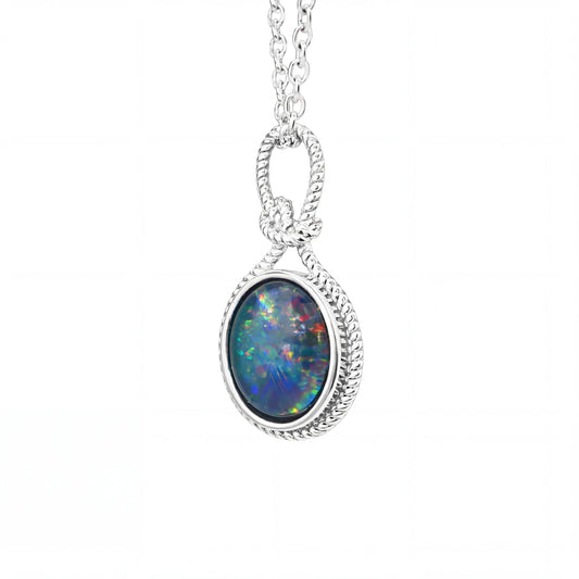 Triplet Opal Nautical Pendant set in 925 Sterling Silver