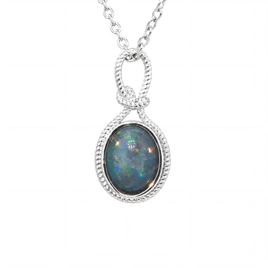 Triplet Opal Nautical Pendant set in 925 Sterling Silver