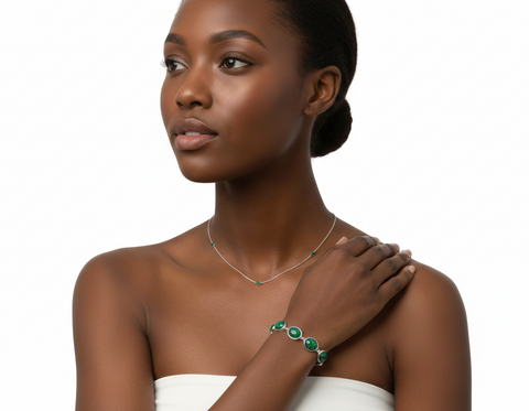 Multicolour Opal Necklace & Bracelet Set