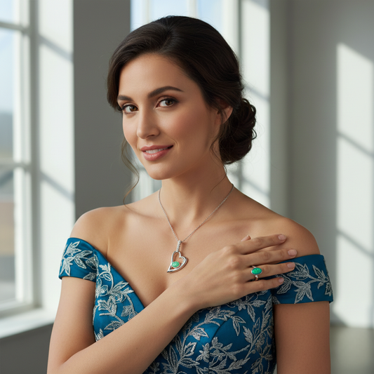 Doublet Opal Ring & Pendant Set