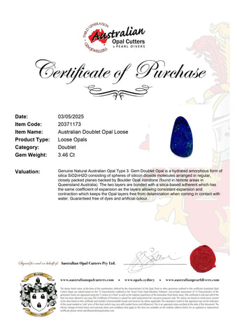 Australian Doublet Opal Loose - Australian Opal Cutters and Pearl Divers