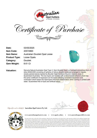 Australian Doublet Opal Loose - Australian Opal Cutters and Pearl Divers