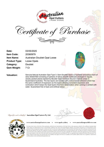 Australian Doublet Opal Loose - Australian Opal Cutters and Pearl Divers