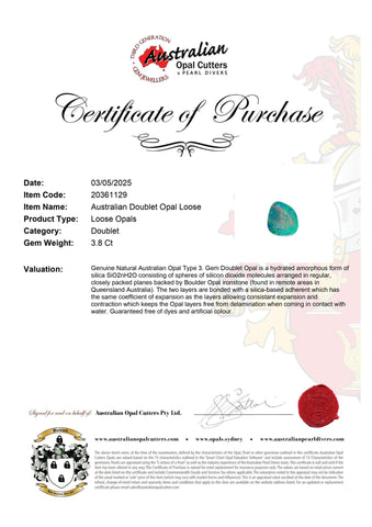 Australian Doublet Opal Loose - Australian Opal Cutters and Pearl Divers