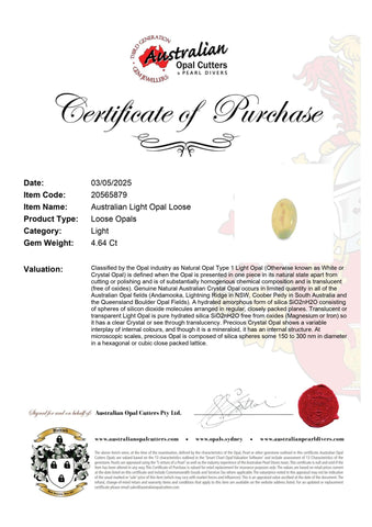Australian Light Opal Loose - Australian Opal Cutters and Pearl Divers