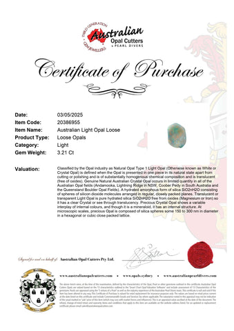 Australian Light Opal Loose - Australian Opal Cutters and Pearl Divers