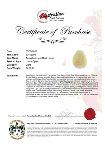 Australian Light Opal Loose - Australian Opal Cutters and Pearl Divers