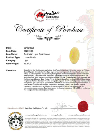 Australian Light Opal Loose - Australian Opal Cutters and Pearl Divers