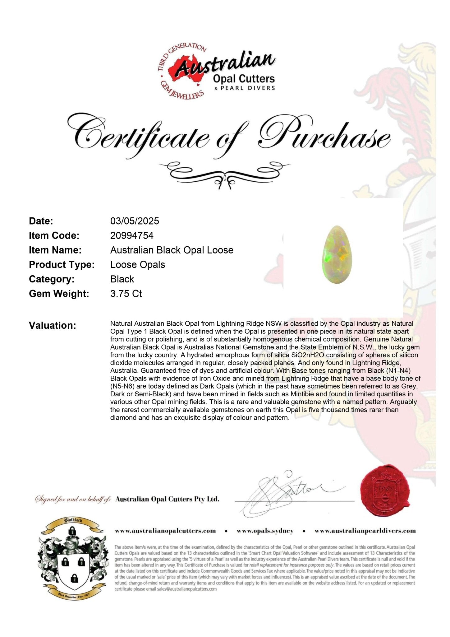 Australian Light Opal Loose - Australian Opal Cutters and Pearl Divers