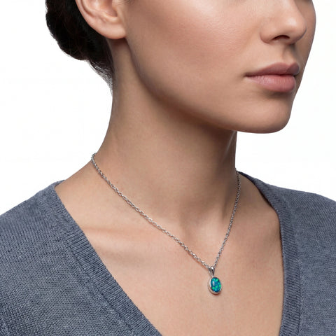 Australian Triplet Opal Pendant in Stainless Steel - Australian Opal Cutters and Pearl Divers