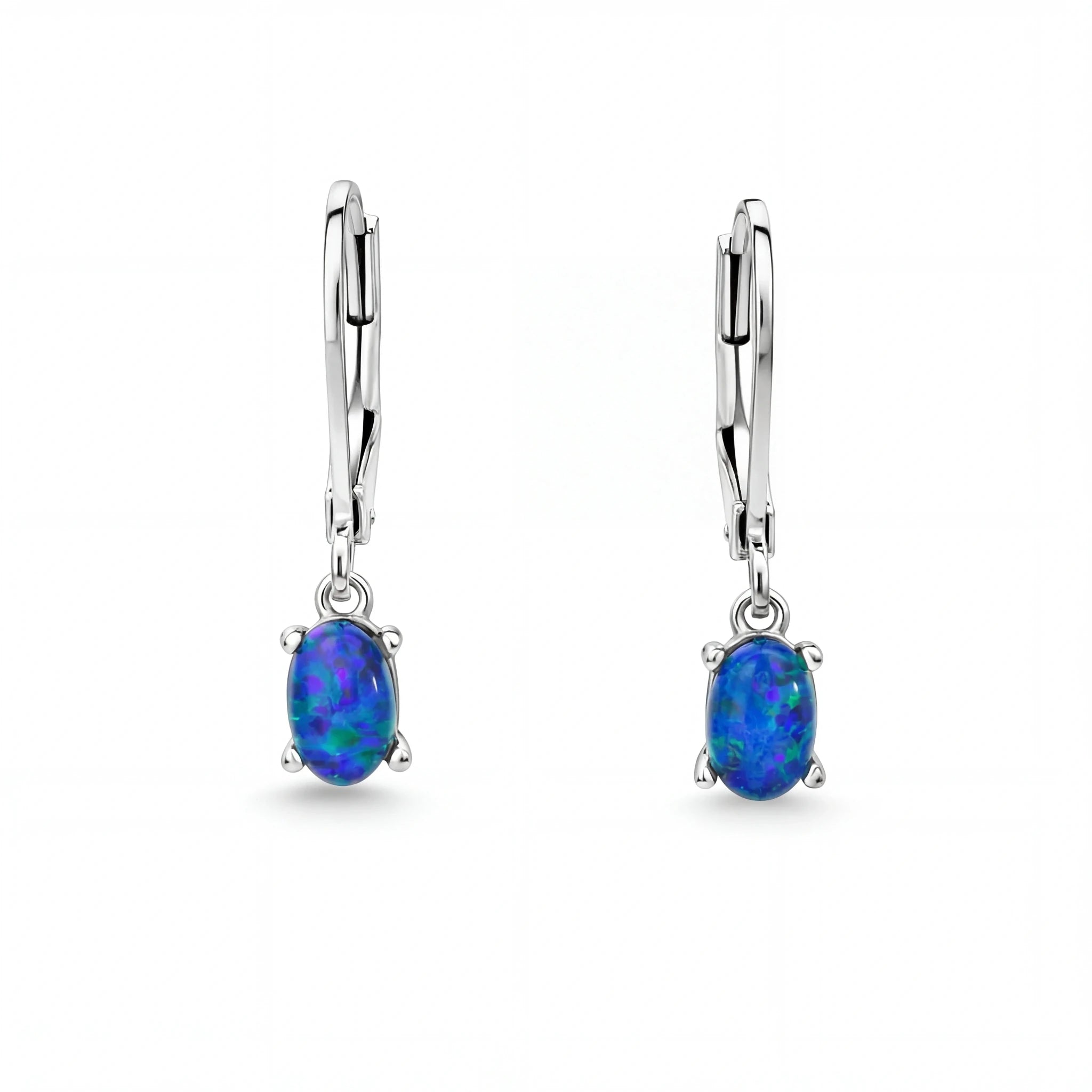 Black Opal Ring & Triplet Opal Earrings Set - Australian Opal Cutters and Pearl Divers