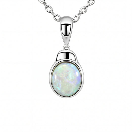 Dark Opal Pendant In 925 Sterling Silver - Green-Blue - Australian Opal Cutters and Pearl Divers