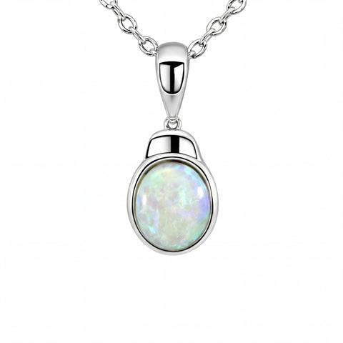 Dark Opal Pendant In 925 Sterling Silver - Green-Blue - Australian Opal Cutters and Pearl Divers