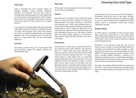 Jewellery Design Consultation & Preliminary Sketch - Australian Opal Cutters and Pearl Divers