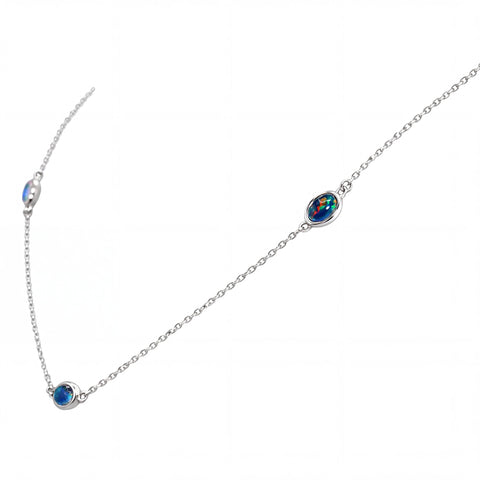 Multicolour Opal Necklace & Bracelet Set - Australian Opal Cutters and Pearl Divers