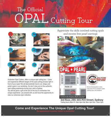 Opal cutting experience demonstration flyer