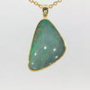 Australian Doublet Opal Pendant set in Gold Plated Sterling Silver - Multicolour