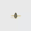 Dark Opal Ring in 14K Yellow Gold - Multicolour