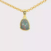 Australian Doublet Opal Pendant in Gold Plated Sterling Silver - Multicolour
