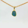 Australian Doublet Opal Pendant in Gold Plated Sterling Silver - Multicolour