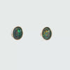 Triplet Opal Earrings in 925 Sterling Silver plated in Rose Gold - Multicolour