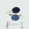 Black Opal Ring In 925 Sterling Silver - Green-Blue