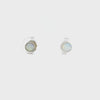 Light Opal Earrings in 925 Sterling Silver - Multicolour