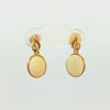 Australian Light Opal Earrings Set in 14K Yellow Gold - Multicolour