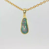 Australian Doublet Opal Pendant in Gold Plated Sterling Silver - Multicolour
