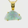 Light Opal Pendant In 18k Yellow Gold - Green-Blue