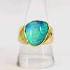 Doublet Opal Men's Ring in 14K Yellow Gold - Multicolour
