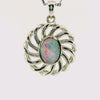 Doublet Opal Pendant in 925 Sterling Silver - Multicolour