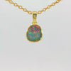 Australian Doublet Opal Pendant in Gold Plated Sterling Silver - Multicolour
