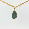 Australian Doublet Opal Pendant in Gold Plated Sterling Silver - Multicolour