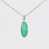 Australian Doublet Opal Pendant set in 925 Sterling Silver - Green-Blue