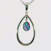 Doublet Opal Pendant in 925 Sterling Silver - Multicolour
