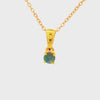 Dainty Boulder Opal Pendant set in Gold Plated Sterling Silver