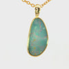Australian Doublet Opal set in Gold Plated Sterling Silver - Multicolour