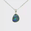 Australian Doublet Opal set in 925 Sterling Silver - Multicolour