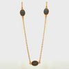 Triplet Opal Pendant set in Gold Plated Stainless Steel - Multicolour