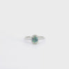 Black Opal Ring in 18K White Gold - Green-Blue